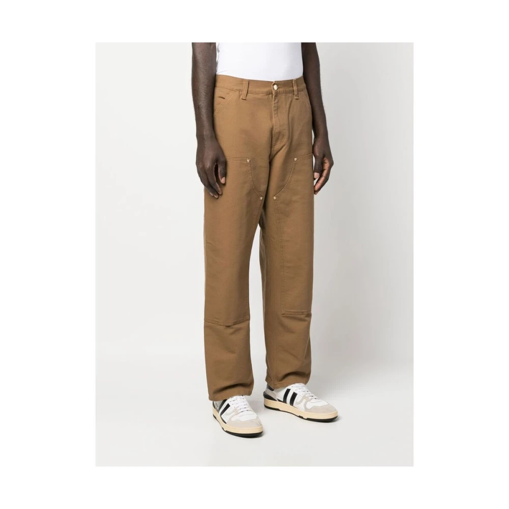 Carhartt WIP Karamelbruine Straight Leg Broek Brown Heren