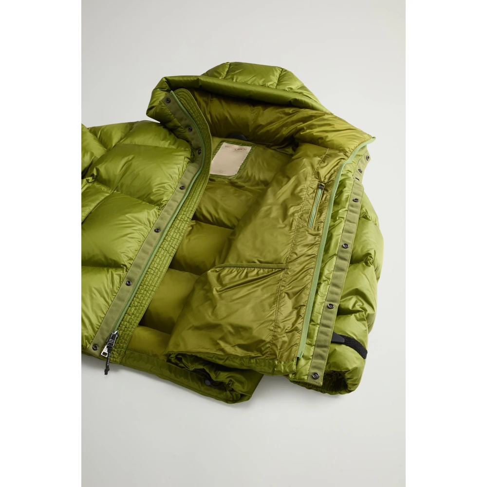 Woolrich Zuur Groene Nylon Pufferjas Green Heren