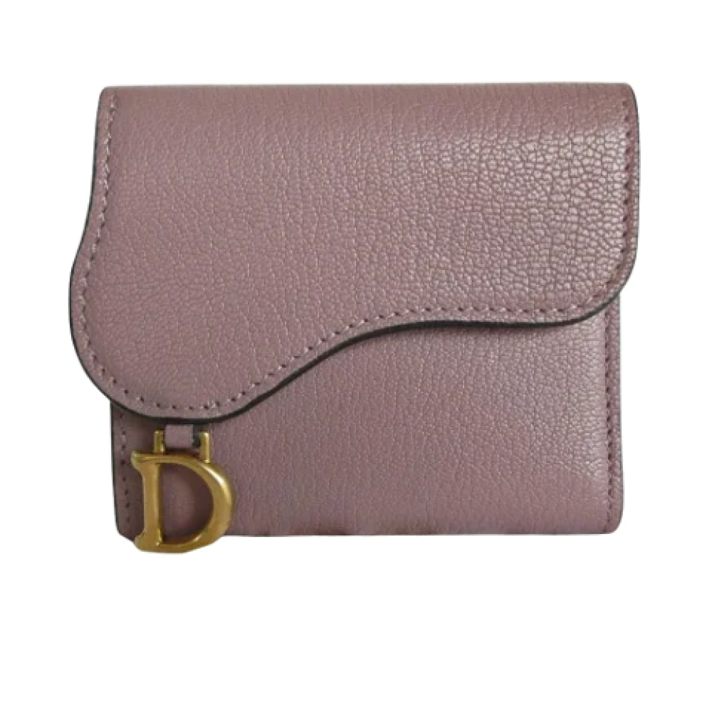 Dior Vintage Pre-owned Leather wallets Purple Dames