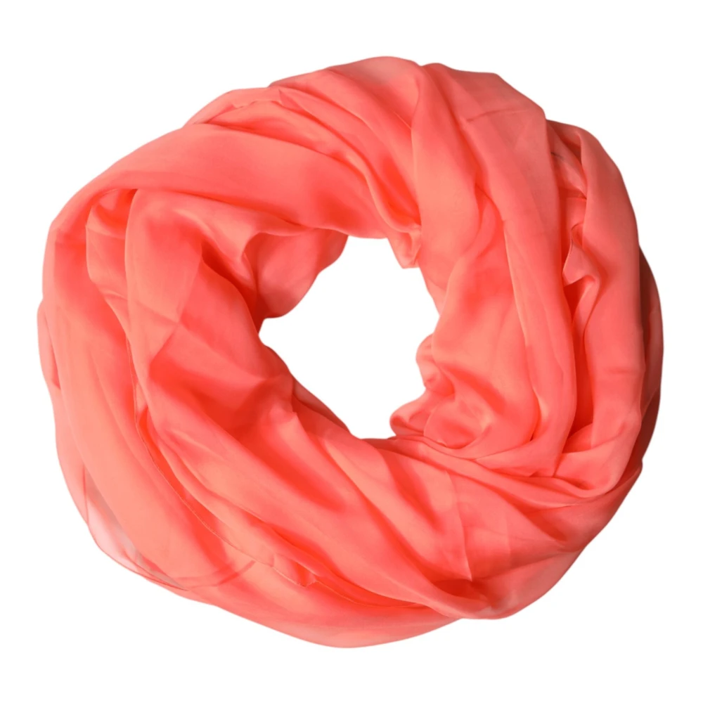 Dolce & Gabbana Women's Pink Stole Neck Wrap Shawl Scarf