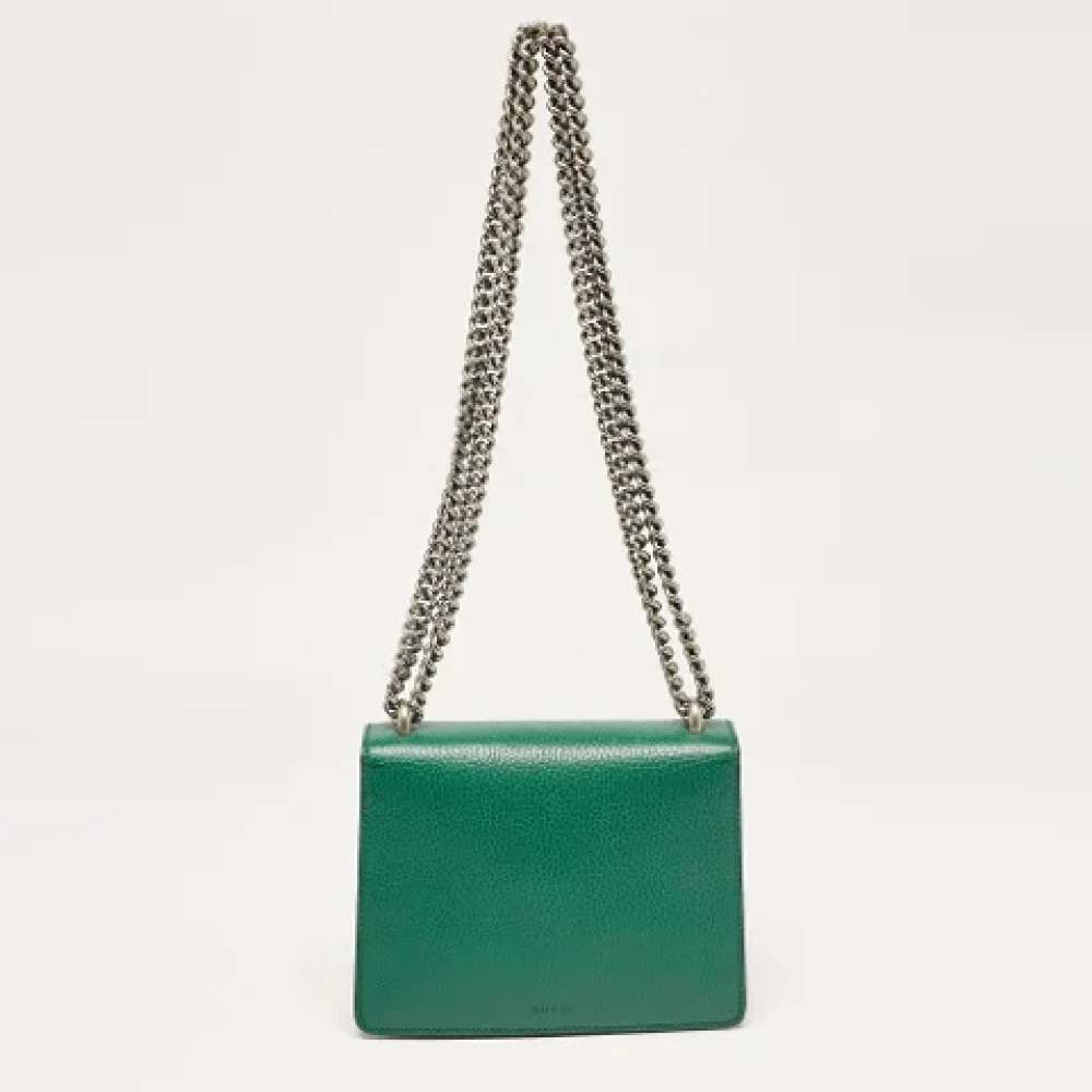 Gucci Vintage Pre-owned Leather gucci-bags Green Dames