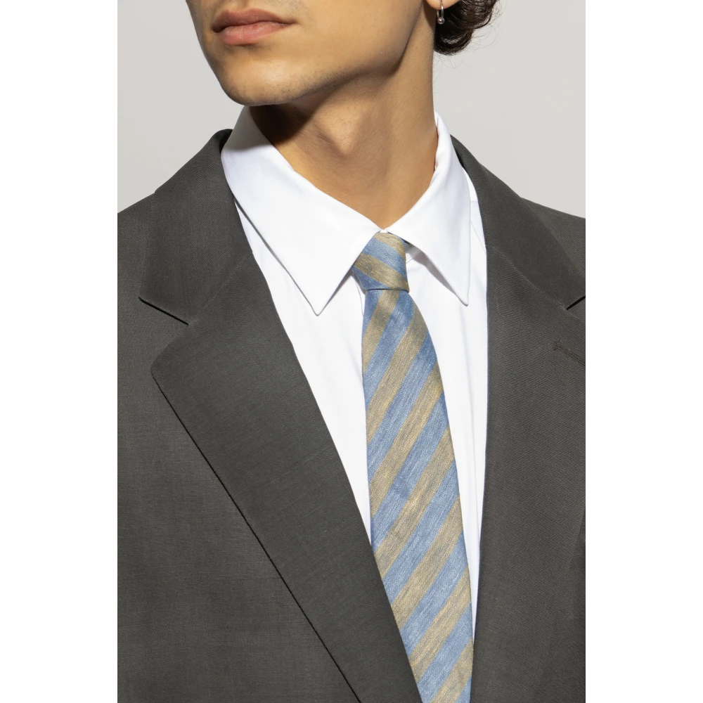 Paul Smith Stropdas met zijdeafwerking Gray Heren