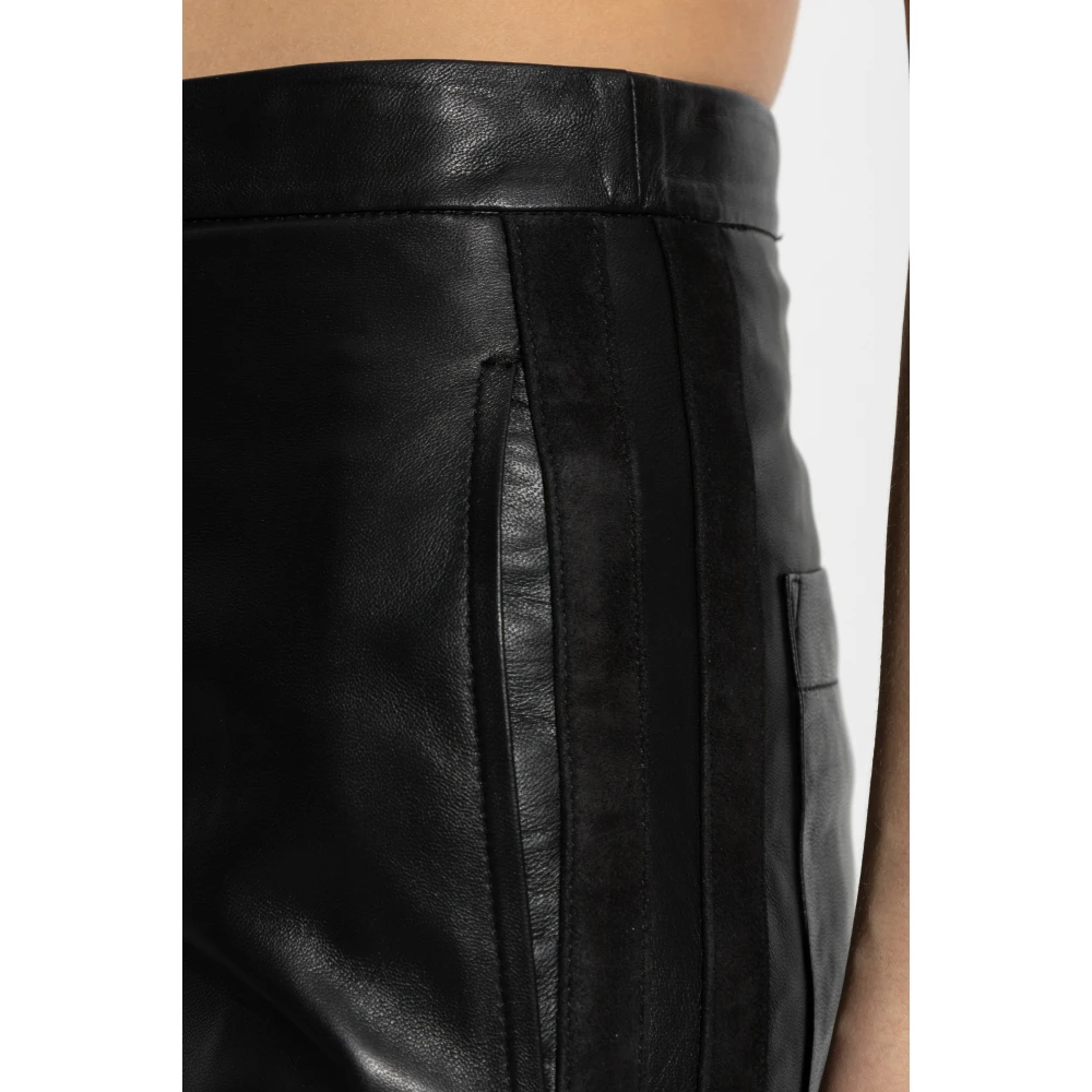 IRO Leren broek Uleth Black Dames