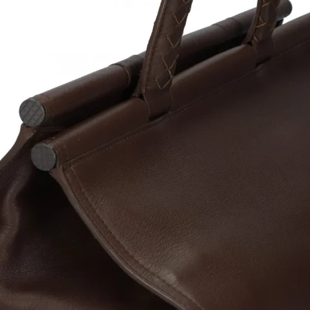 Bottega Veneta Vintage Pre-owned Leather handbags Brown Dames
