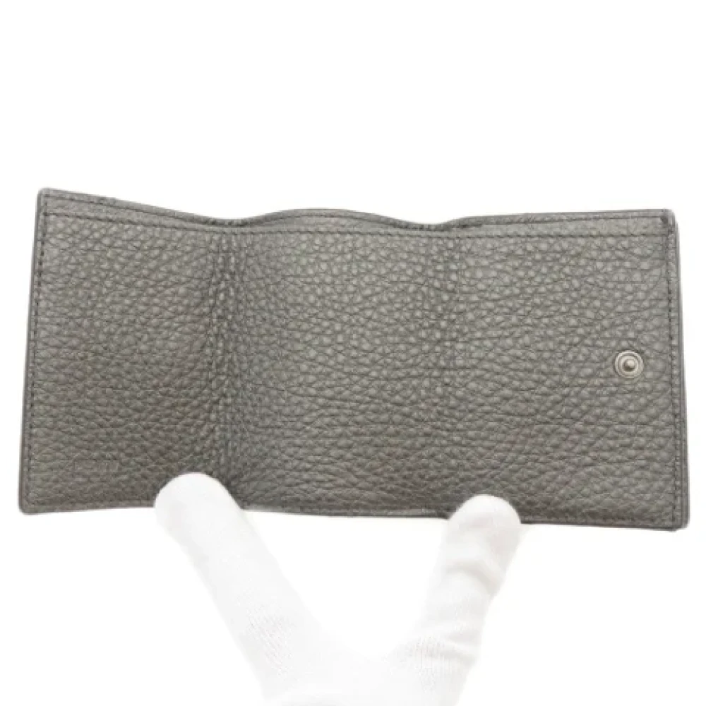 Fendi Vintage Pre-owned Leather wallets Gray Heren