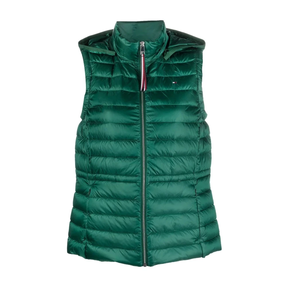 Tommy Hilfiger Women's Green Waistcoats, Xs, Down Vest For