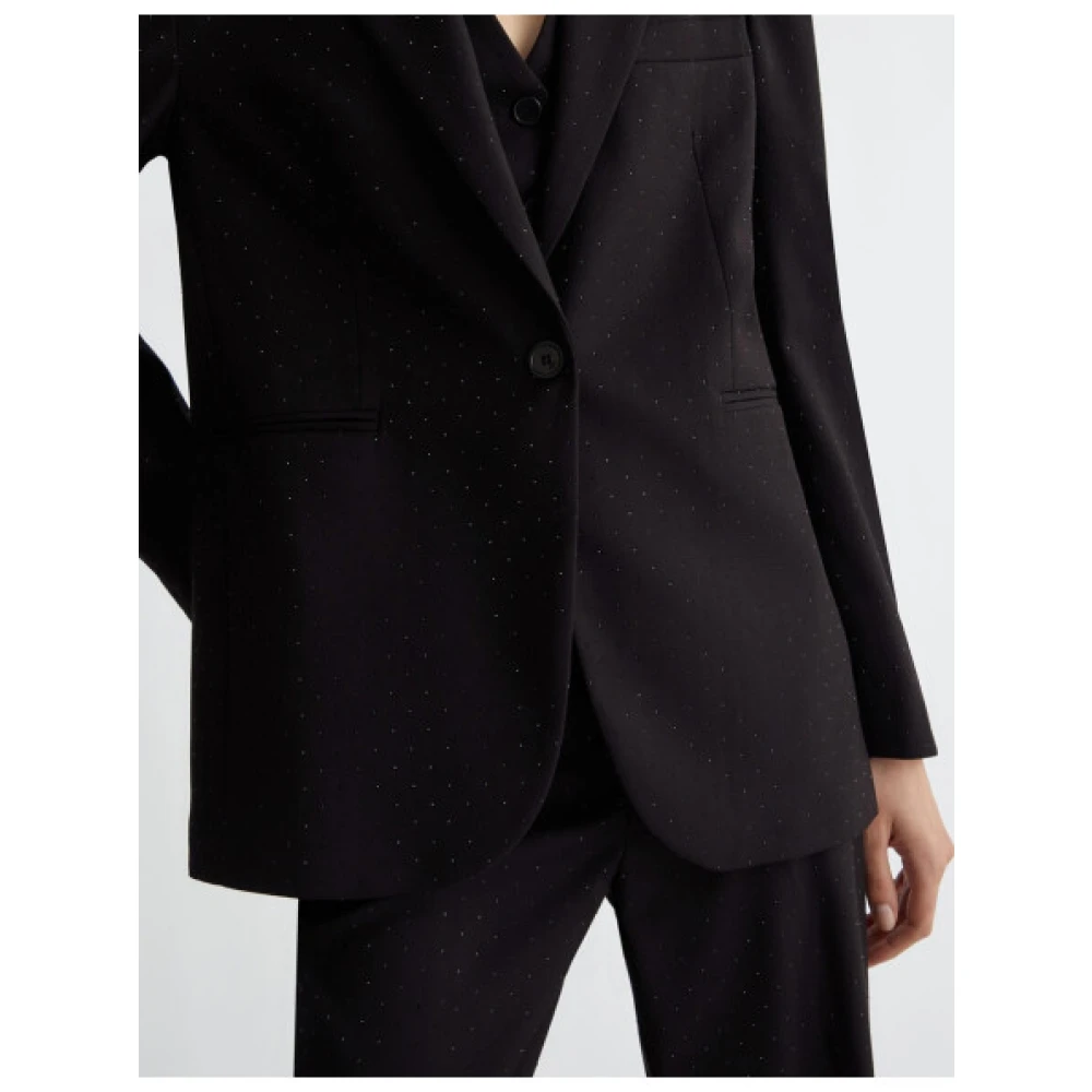 Liu Jo Chique Blazer met Eén Knoop in Zwart Black Dames