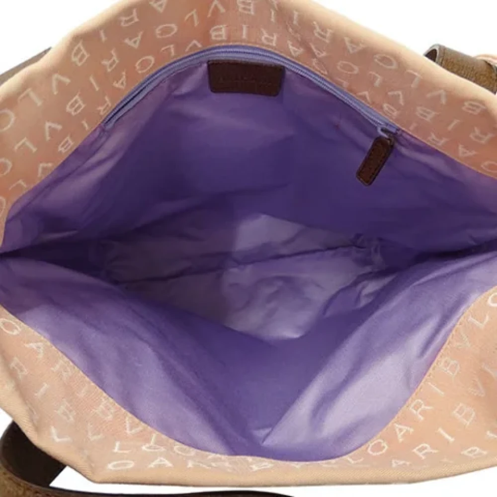 Bvlgari Vintage Pre-owned Canvas shoulder-bags Pink Dames