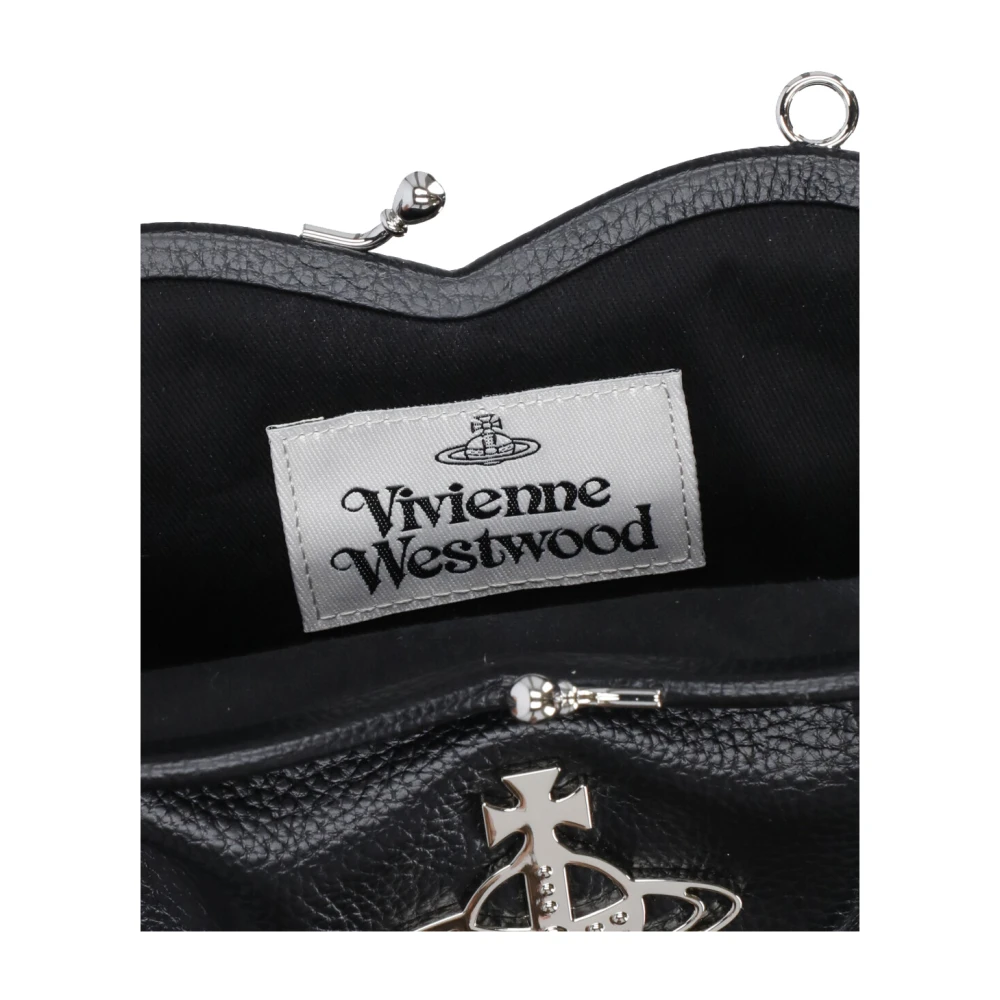 Vivienne Westwood Zwarte Synthetisch Leren Tas met Orb Logo Black Dames