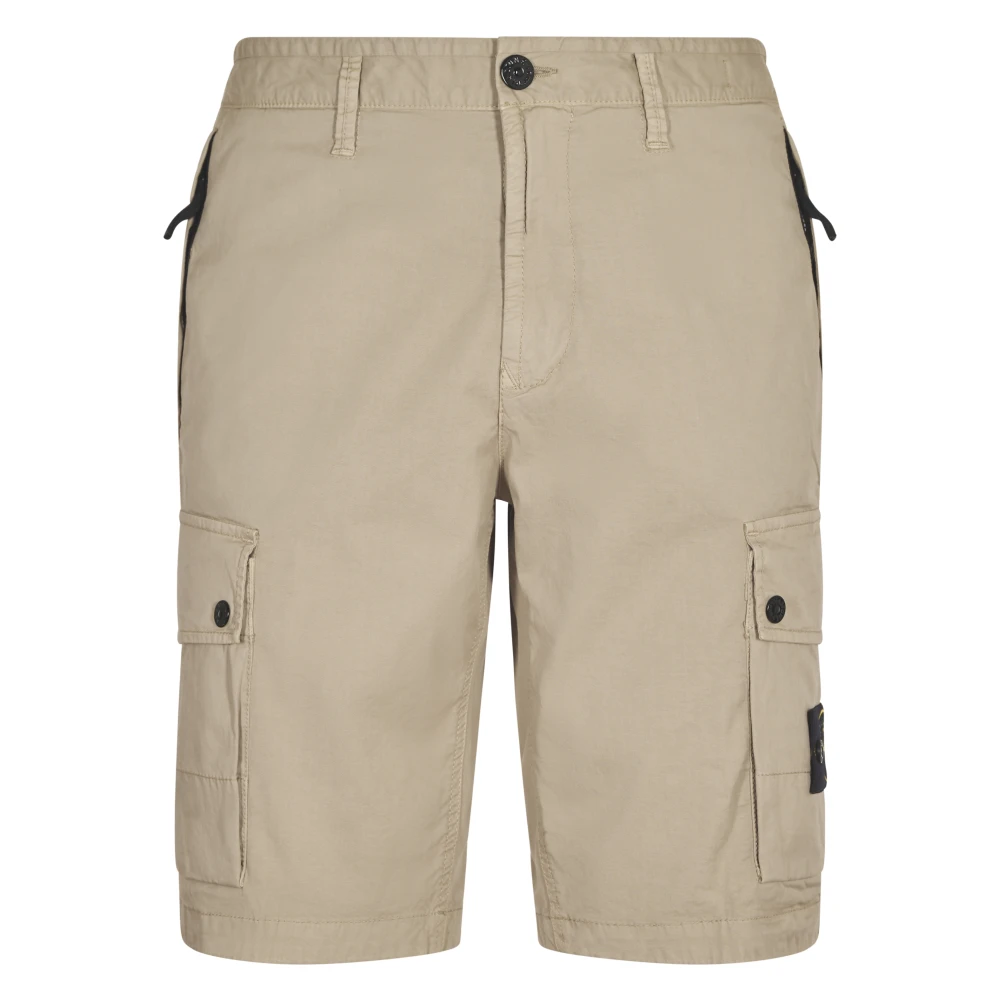 Stone Island Avslappnade Sommar Shorts Beige, Herr