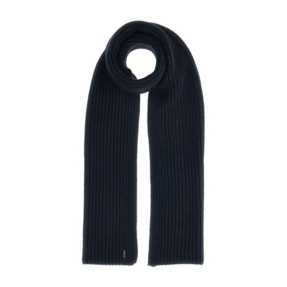 Guess Uomo Blu - Logo Scarf - Accessories - One Size