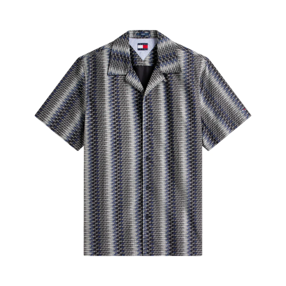 Tommy Jeans Men's Multicolor Short Sleeve Shirts, L, Dm0dm22792bds Short Sleeve Shirt