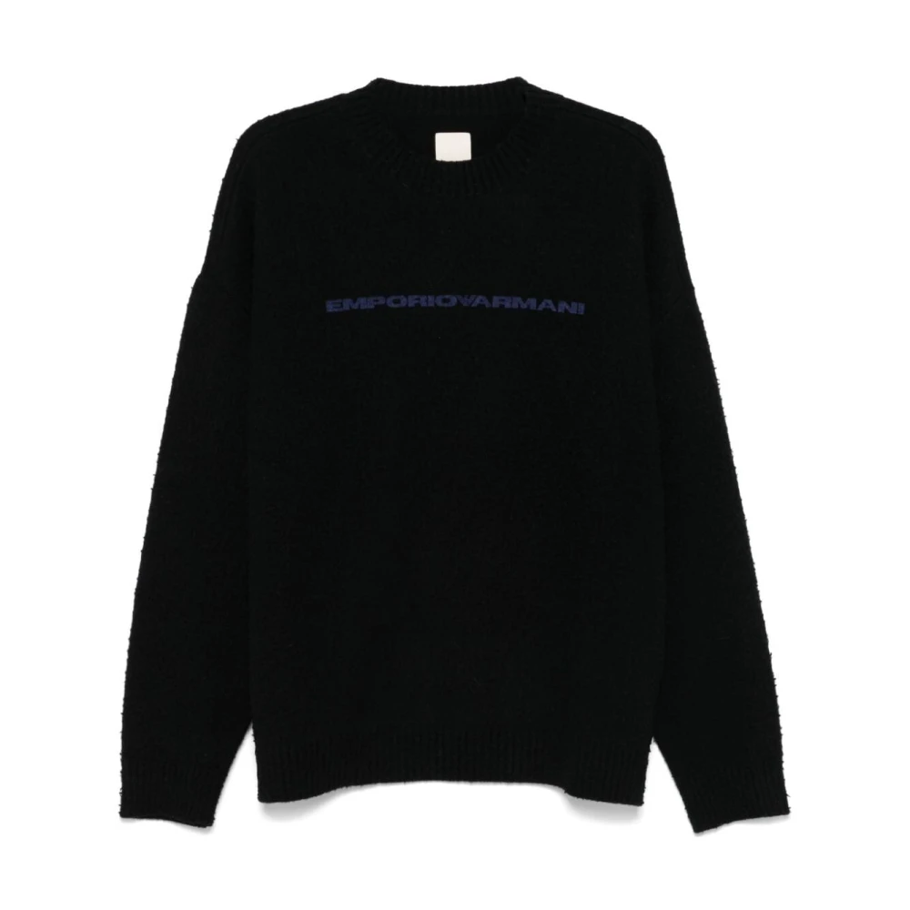 Emporio Armani Zwarte Sweater voor Mannen Black Heren