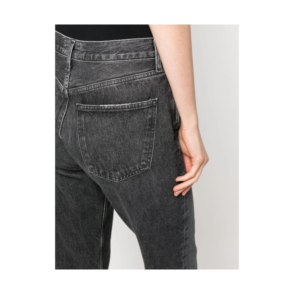 Agolde Zwarte hoge taille cropped jeans Black Dames