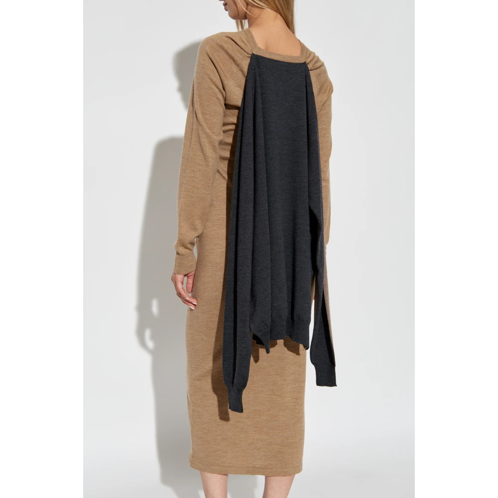 Moschino Wollen jurk Beige Dames