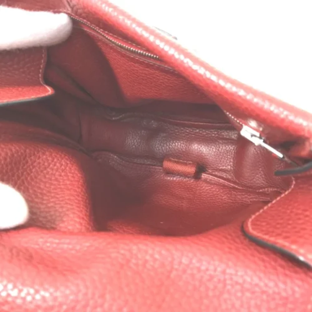 Hermès Vintage Pre-owned Leather crossbody-bags Red Dames