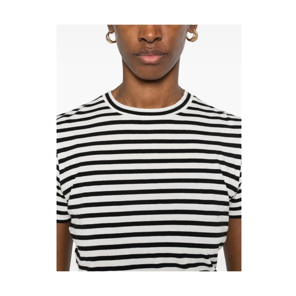 Nili Lotan Mariella T-shirt in zwart ivoor Black Dames