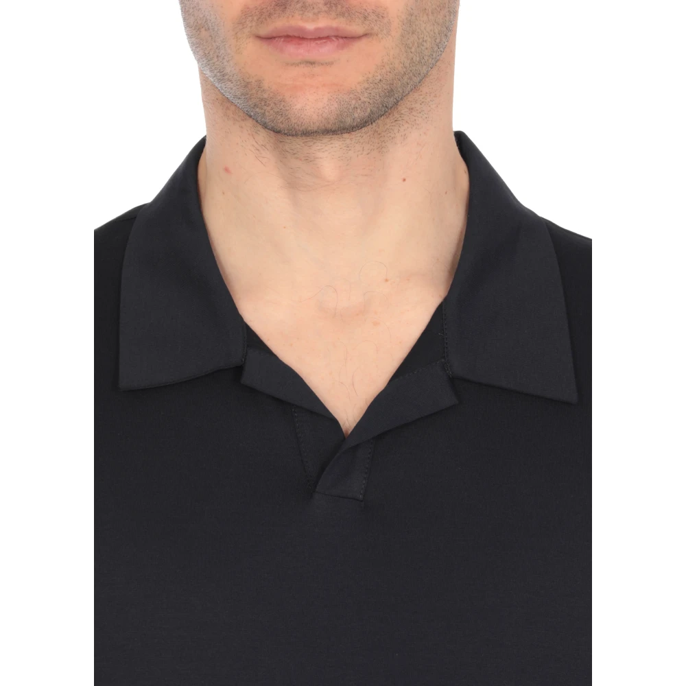 Dondup Blauw Katoenen Poloshirt Kraag Korte Mouwen Blue Heren