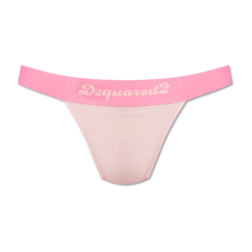 Dsquared2 String met logo Pink Dames