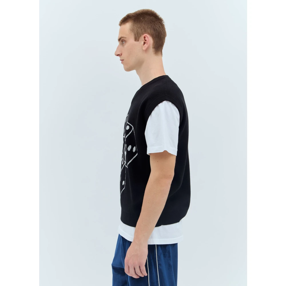 Awake NY Intarsia Gebreid Vest Black Heren