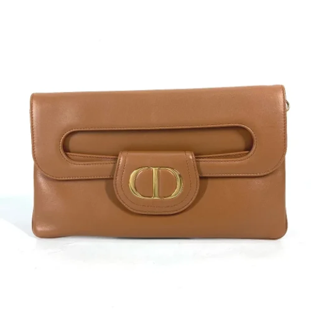 Dior Vintage Pre-owned Leather dior-bags Brown Dames