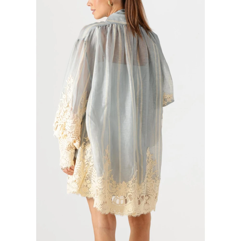Ibana Blauwe Divina Midi Jurk Charme Blue Dames