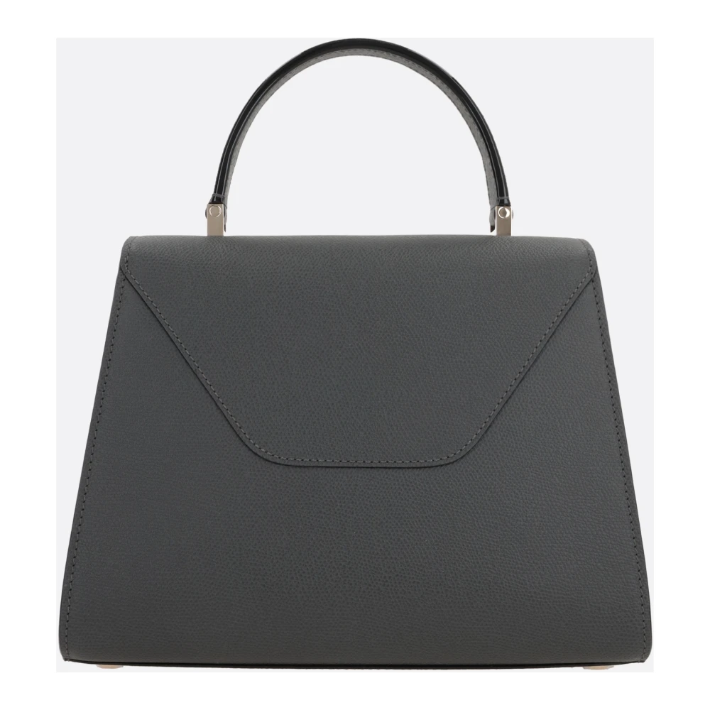 Valextra Donkergrijze Gehamerde Leren Handtas Gray Dames