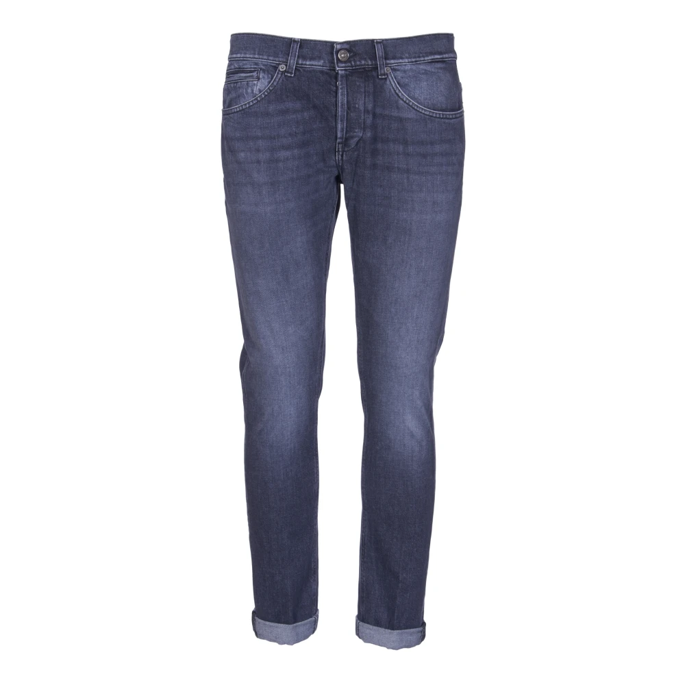 Dondup Zwarte Skinny Jeans met Gescheurd Effect Blue Heren