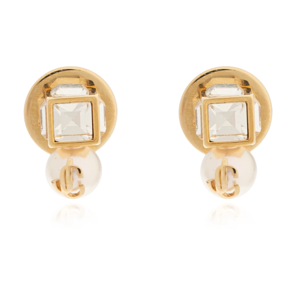 Jimmy Choo Donna Giallo Jc Pearl Cube Studs
