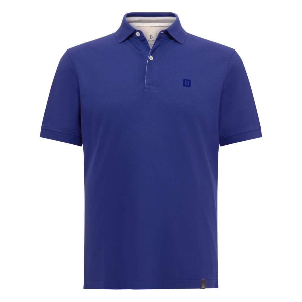 Boggi Milano Homme Bleu Tops, Taille: 2XL Polo En Piqué De Coton