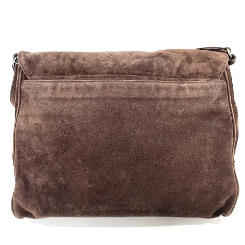 Chanel Vintage Pre-owned Suede chanel-bags Brown Dames