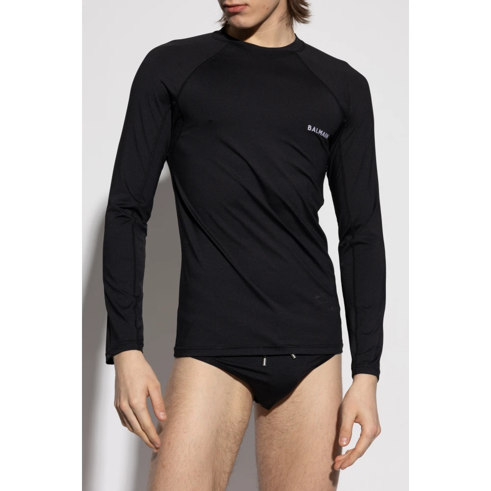 Balmain Zwem T-shirt Black Heren