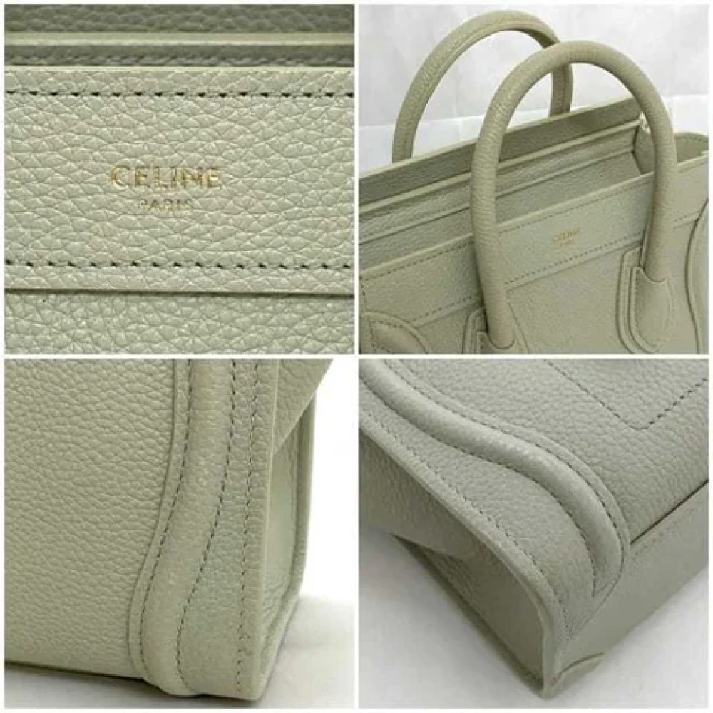 Celine Vintage Pre-owned Leather celine-bags Green Dames