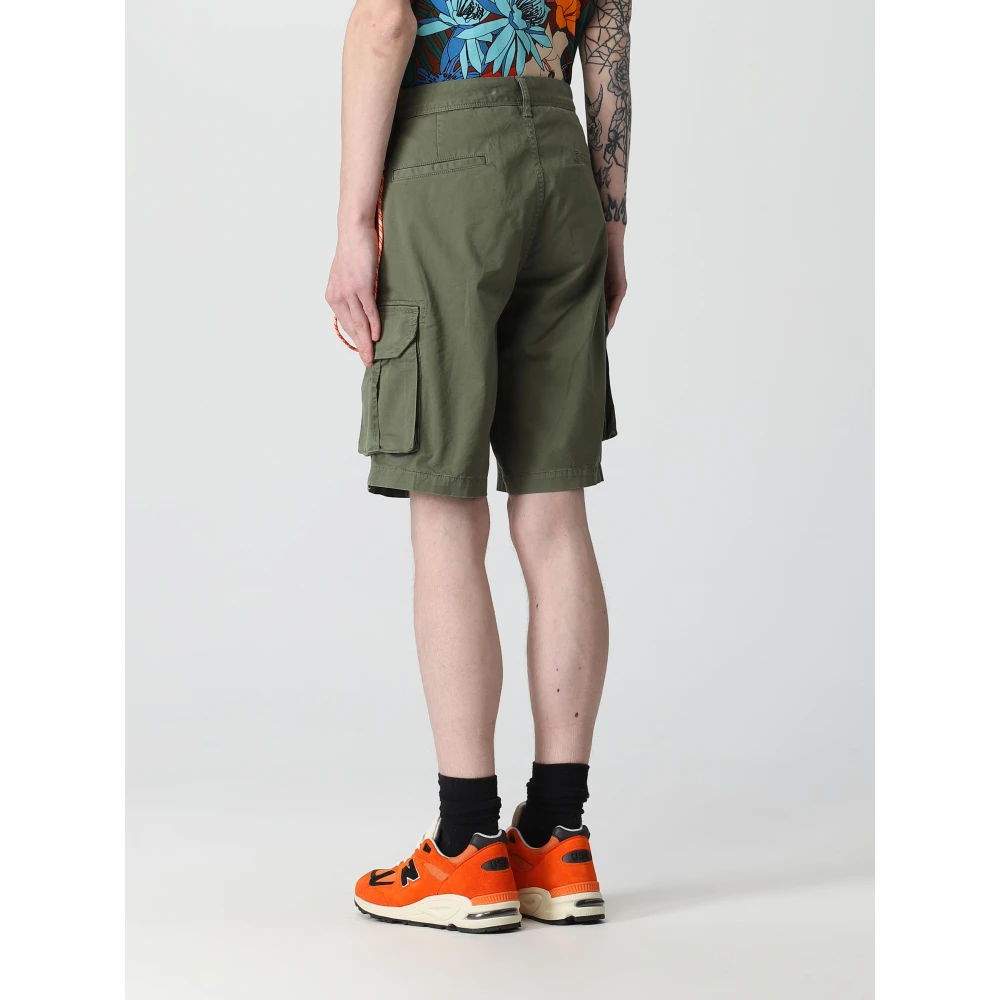 Sun68 Militaire Solide Bermuda Shorts Green Heren