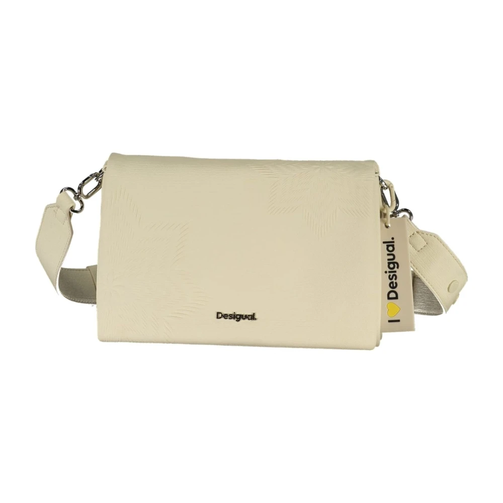 Desigual Witte Schoudertas met Verstelbare Band White Dames