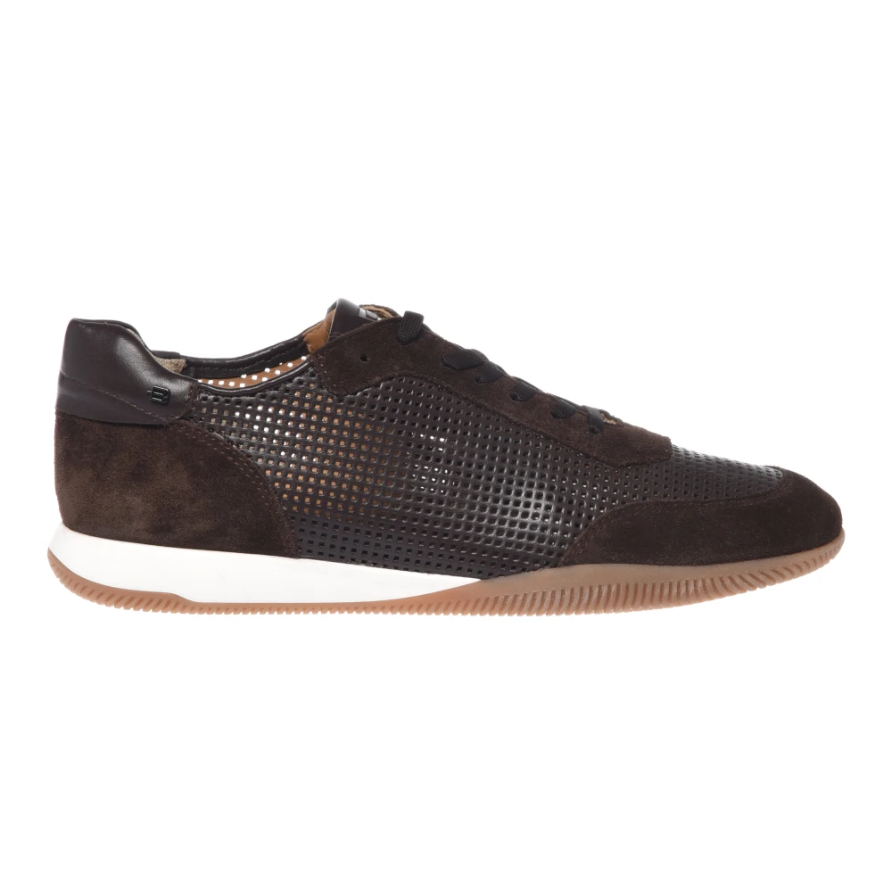 Baldinini - Zapatillas De Ante Y Cuero Perforado - Shoes - Hombre - Marrón - 41 Eu