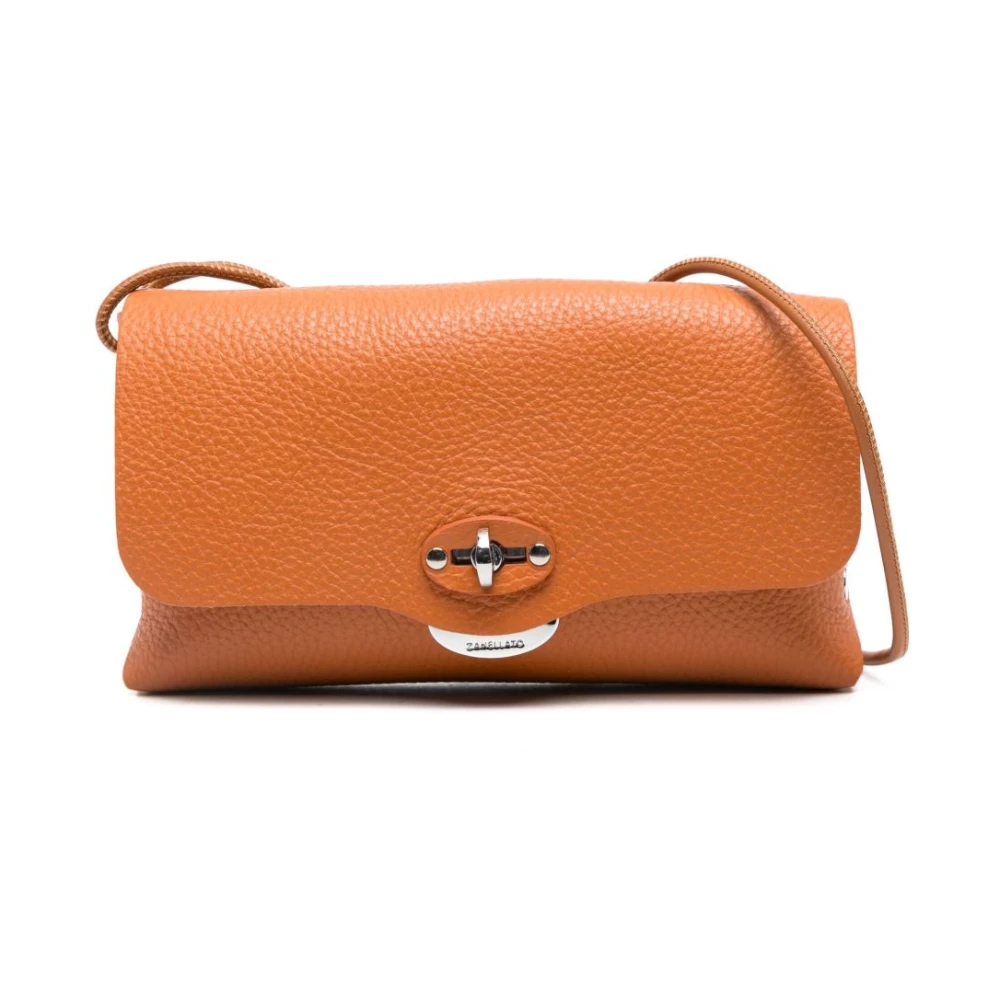 Zanellato Oranje Leren Clutch Tas Orange Dames