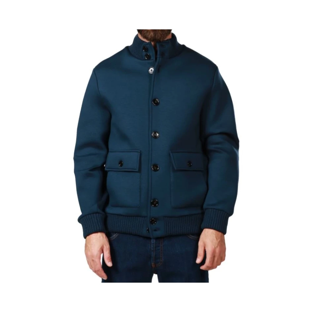 Dondup Blauwe Bomberjas met Zakken Blue Heren