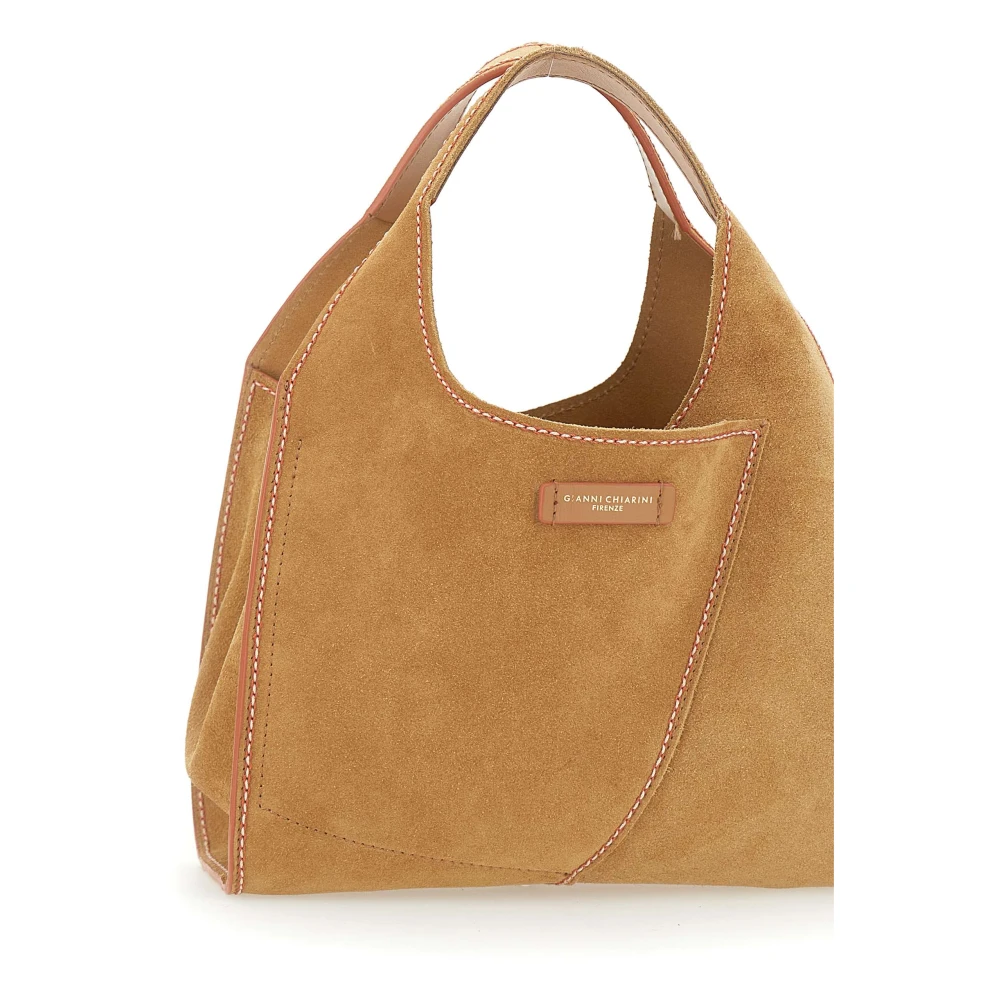 Gianni Chiarini Beige Leren Handtas Beige Dames