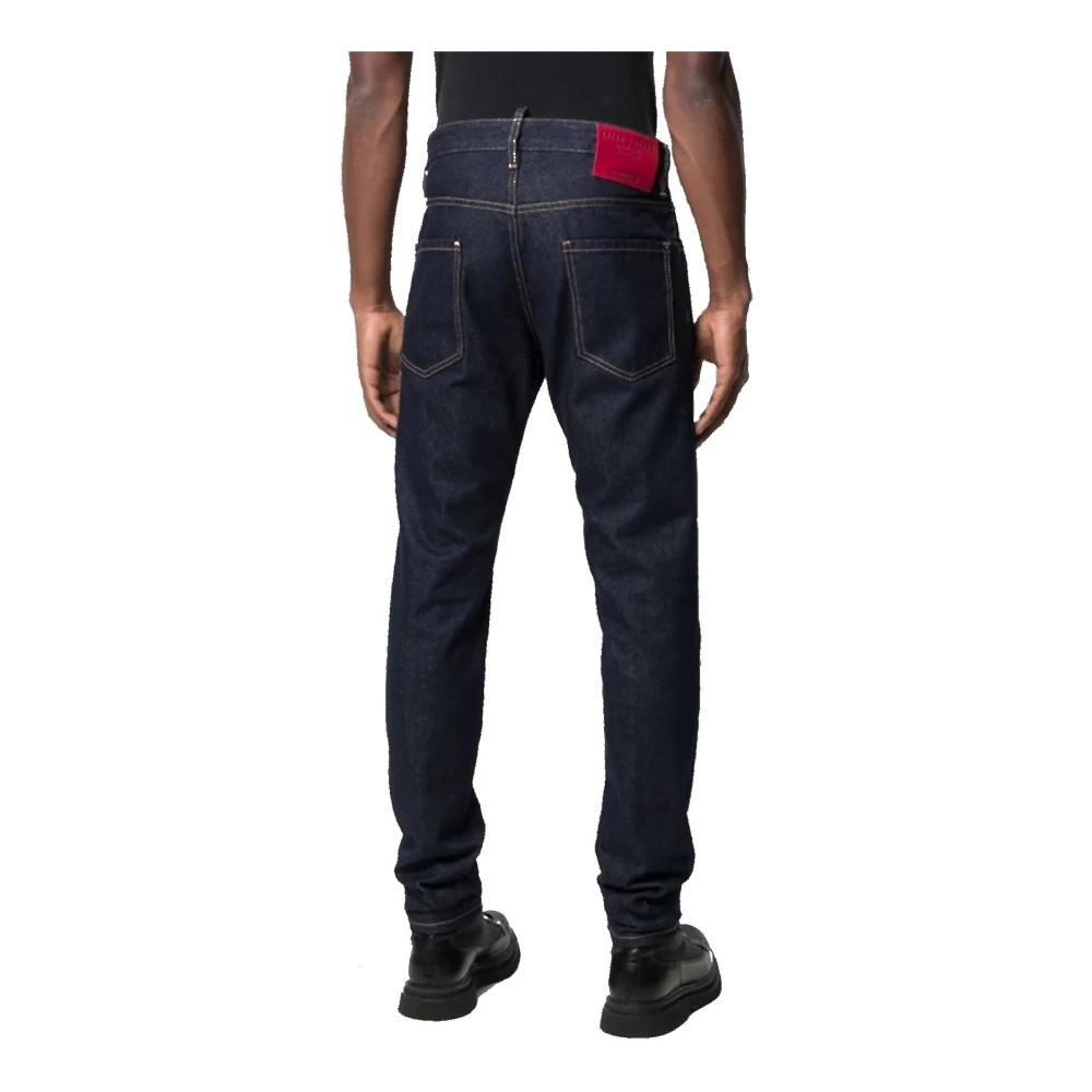 Dsquared2 Denim Jeans met Logodetail Blue Heren