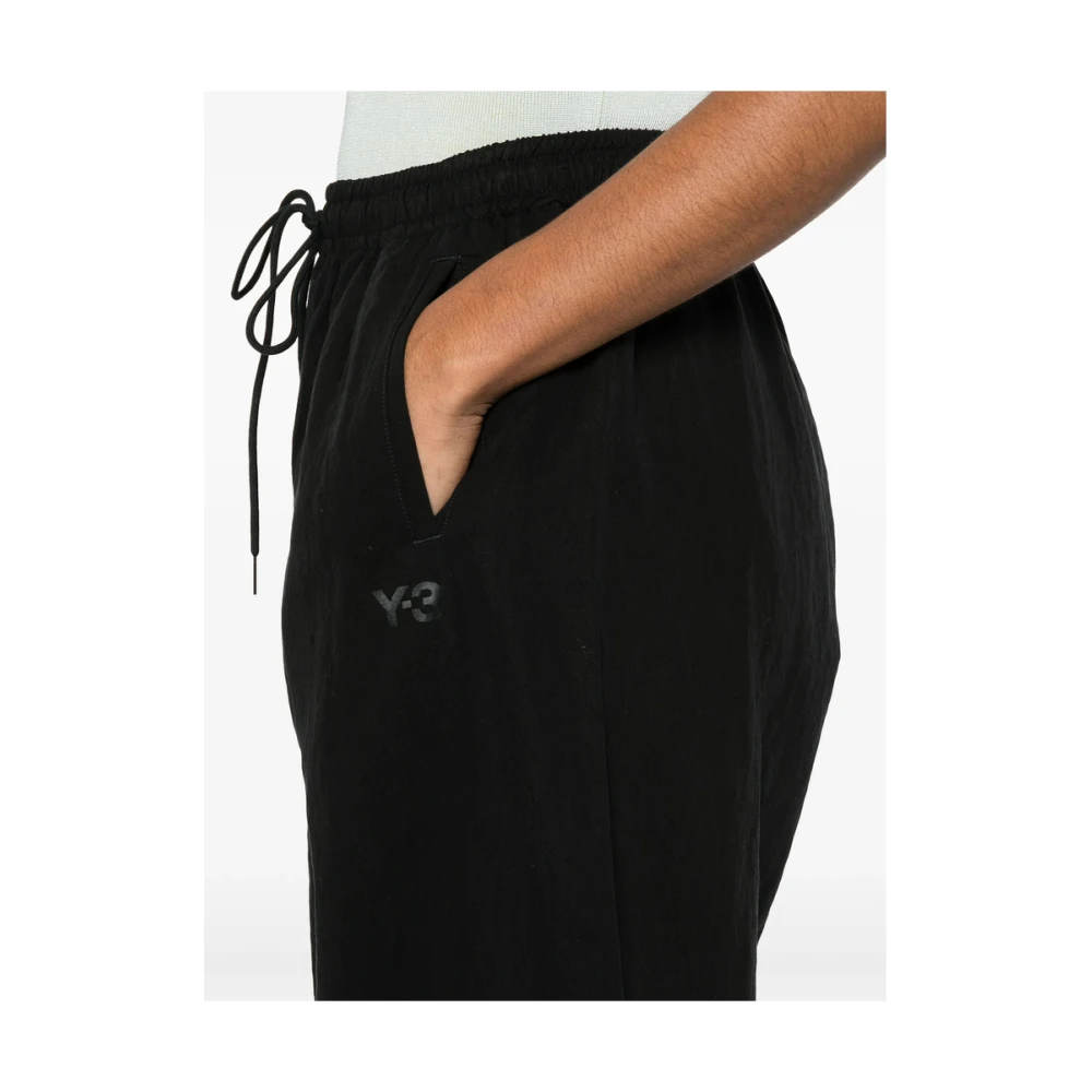 Y-3 Zwarte Trekkoord Elastische Taille Shorts Black Dames