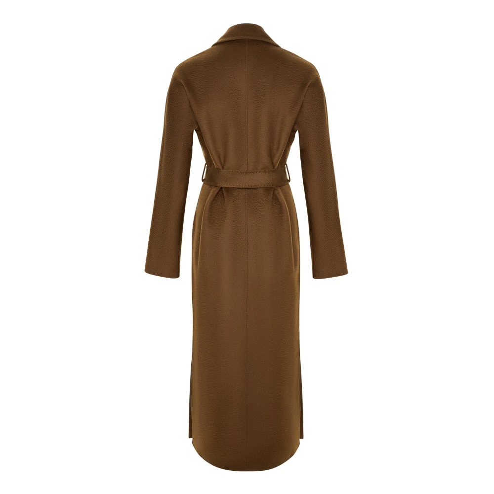 Cesare Gaspari Klassieke Luxe Lange Jas Rosie Bruin Brown Dames