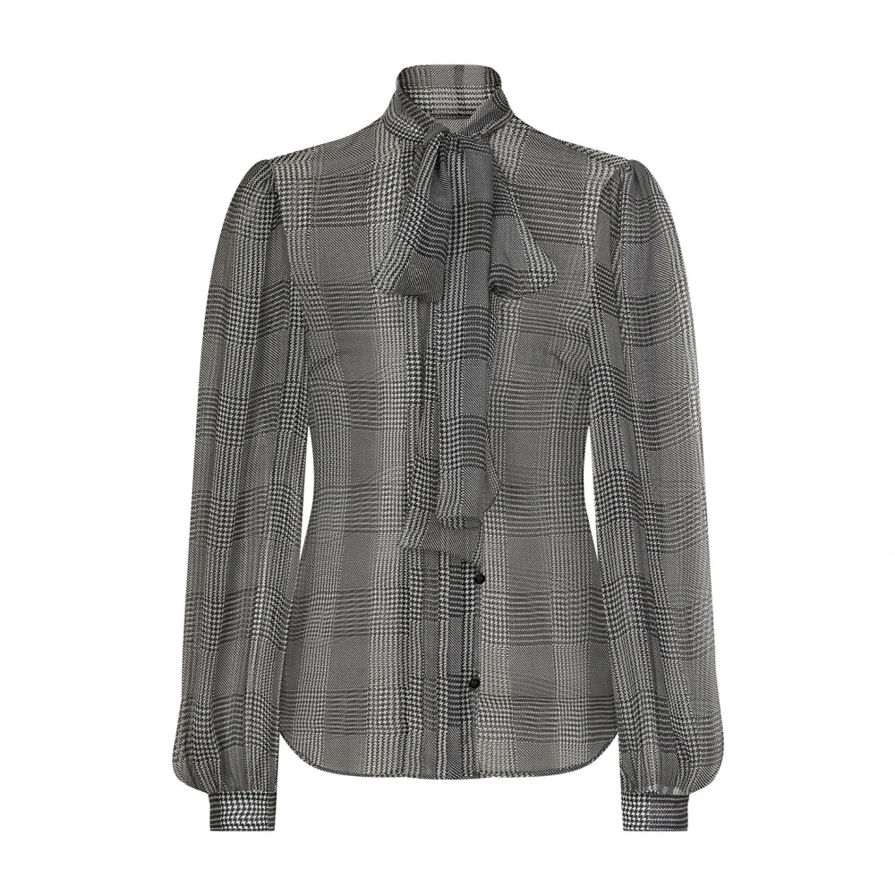 Dolce & Gabbana Casual Katoenen Overhemd in Wit Gray Dames