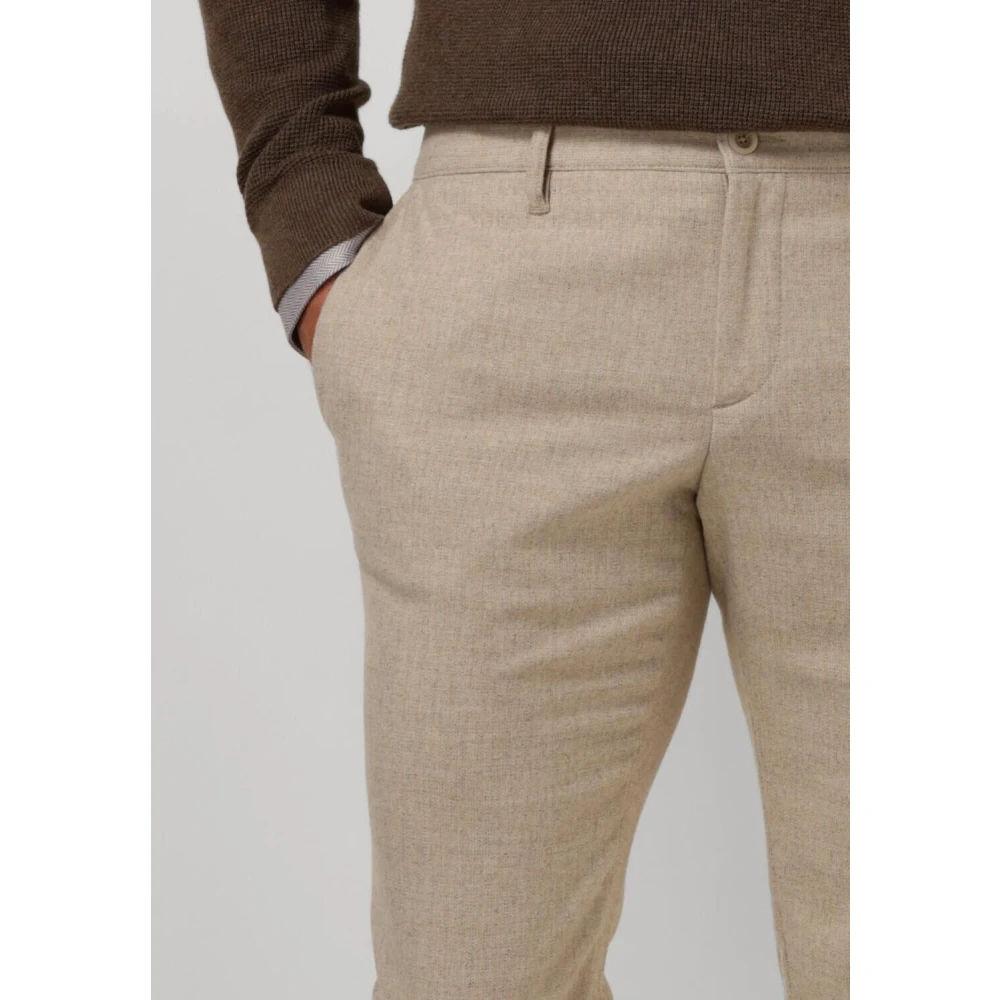 Alberto Stijlvolle zandkleurige herenbroek Beige Heren