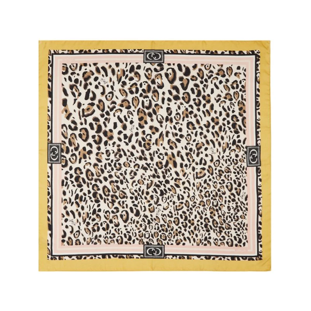 Liu Jo Sjaal met Luipaardprint en Streepdetail Multicolor Dames
