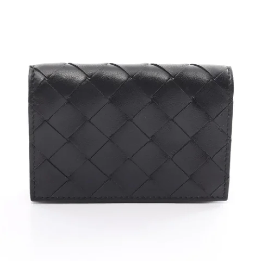 Bottega Veneta Vintage Pre-owned Leather wallets Black Dames