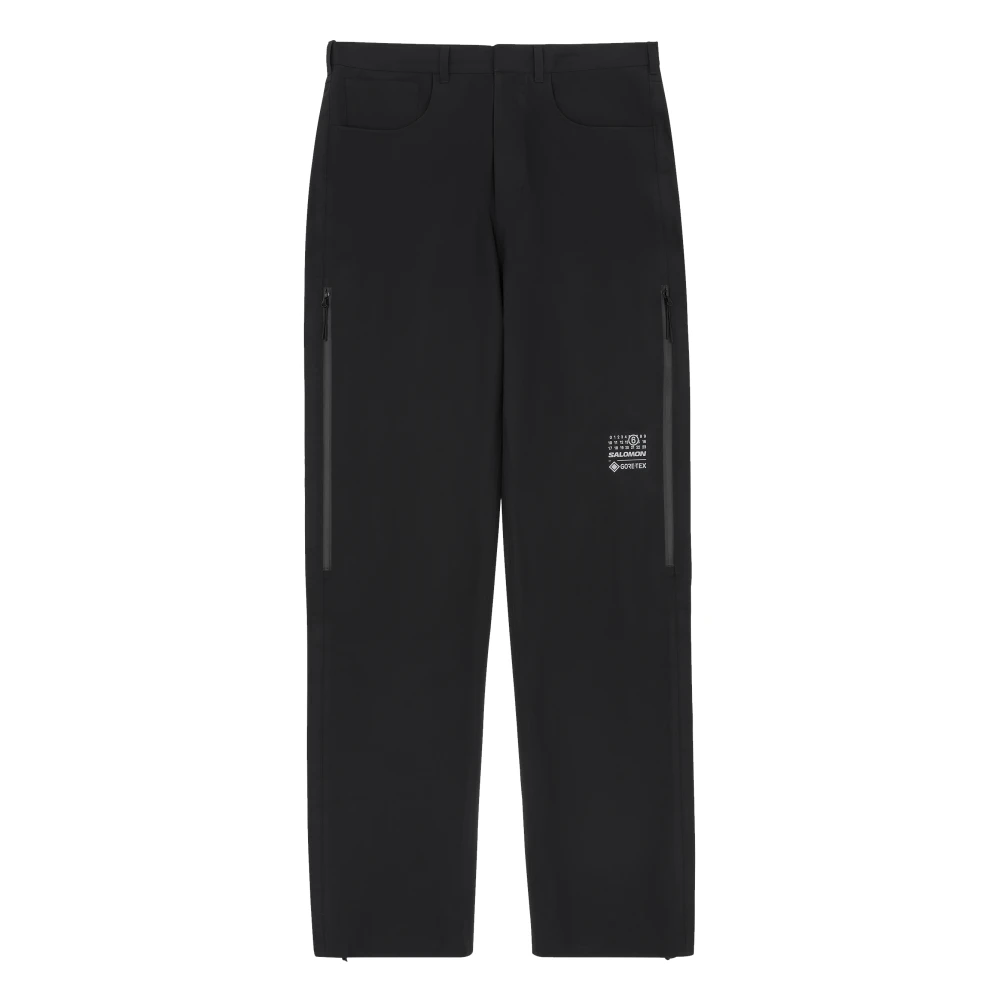 MM6 Maison Margiela Zwarte Logo Print Broek Black Heren