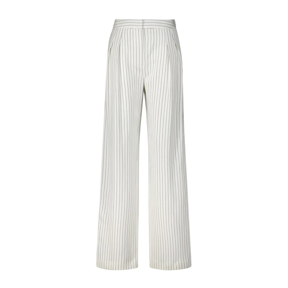 Loulou Studio Women's White Wide Trousers, Xs, Striped Wide Leg Trousers Ayla