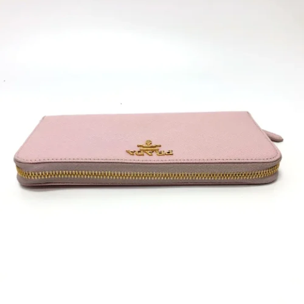 Prada Vintage Pre-owned Leather wallets Pink Dames