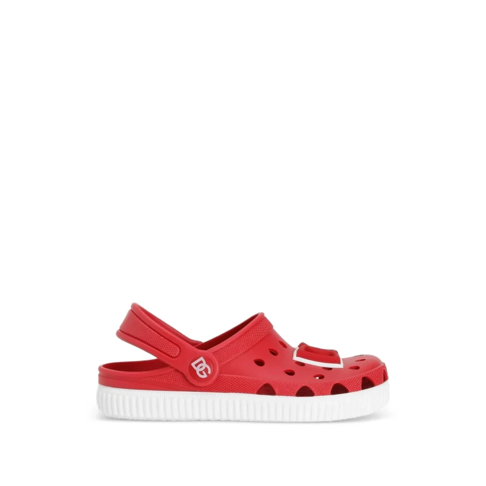 Dolce & Gabbana Unisex Kids Red Pvc Beachwear Sandals - Kids Sandals - 28 Eu - Kids